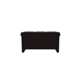 Stressless Oslo 2-Seater Sofa with Wood in Paloma Chocolate, Walnut, rear three-quarter view