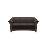 Stressless Oslo 2-Seater Sofa with Wood in Paloma Chocolate, Walnut, front view