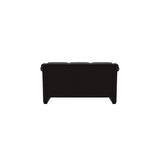 Stressless Oslo 2-Seater Sofa with Wood in Paloma Chocolate, Grey, rear three-quarter view