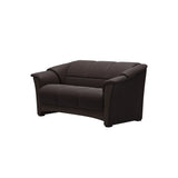 Stressless Oslo 2-Seater Sofa with Wood in Paloma Chocolate, Wenge, side view