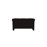 Stressless Oslo 2-Seater Sofa with Wood in Paloma Chocolate, Wenge, rear three-quarter view