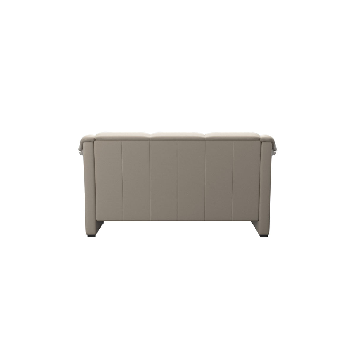 Stressless Oslo 2-Seater Sofa with Wood in Paloma Fog, Walnut, rear three-quarter view