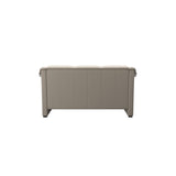 Stressless Oslo 2-Seater Sofa with Wood in Paloma Fog, Grey, rear three-quarter view