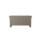 Stressless Oslo 2-Seater Sofa with Wood in Paloma Fog, Wenge, rear three-quarter view