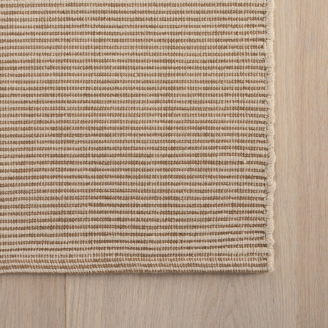 Dash & Albert Haverhill Handwoven Cotton Rug in Natural, edge detail