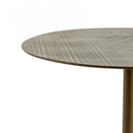 Aged Brass with Acid Etched Aged Brass | Fannin Bar Table | Valley Ridge Furniture