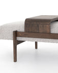 Brunswick Pebble Fabric with Vintage Sienna Beech | Fawkes Bench | Valley Ridge Furniture