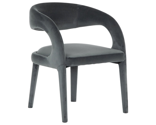Charcoal Velvet Fabric | Hawkins Dining Chair | Valley Ridge Furniture