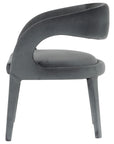 Charcoal Velvet Fabric | Hawkins Dining Chair | Valley Ridge Furniture