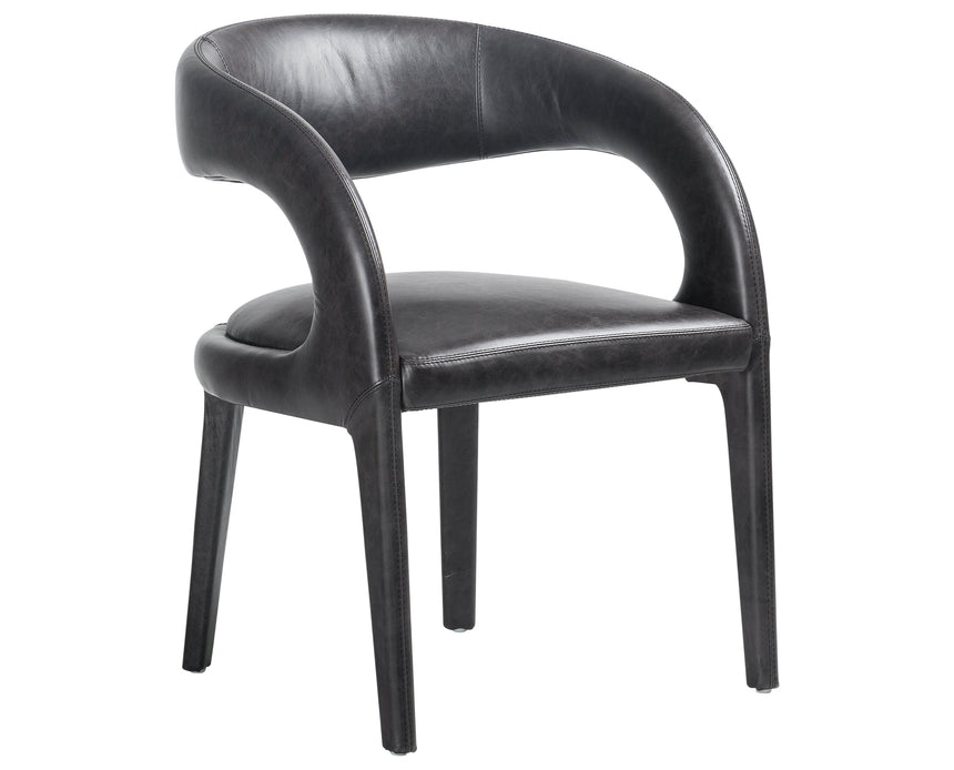 Sonoma Black Leather | Hawkins Dining Chair | Valley Ridge Furniture