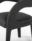 Fiqa Boucle Charcoal Fabric | Hawkins Dining Chair | Valley Ridge Furniture