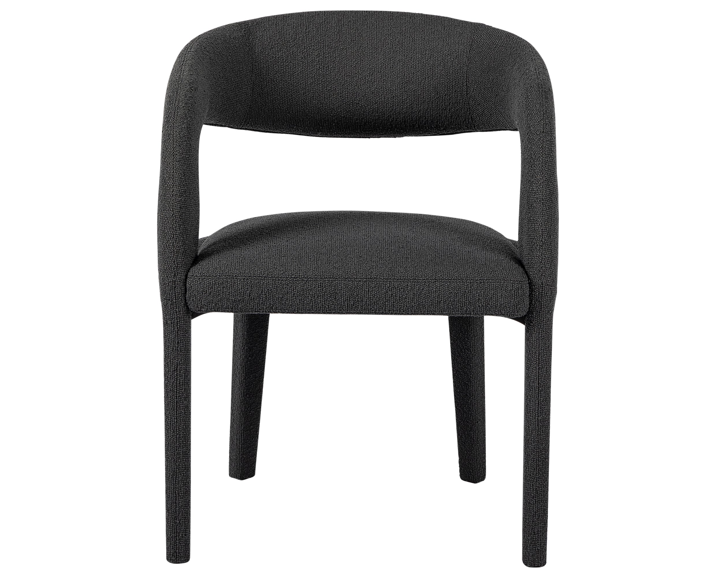 Fiqa Boucle Charcoal Fabric | Hawkins Dining Chair | Valley Ridge Furniture