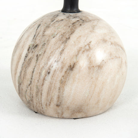 Antique White Marble with Dark Kettle Black Iron | Viola Accent Table | Valley Ridge Furniture