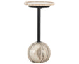 Antique White Marble with Dark Kettle Black Iron | Viola Accent Table | Valley Ridge Furniture