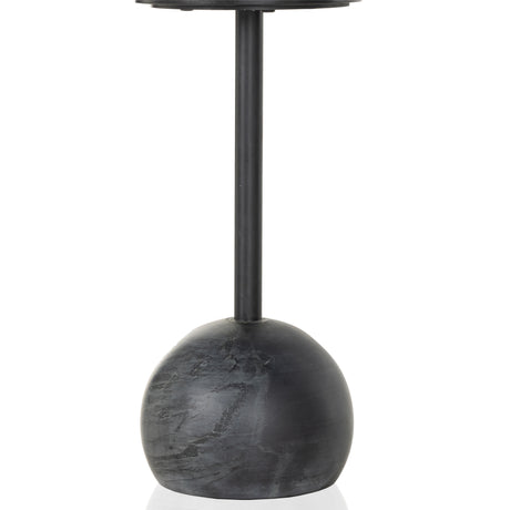 Black Marble with Dark Kettle Black Iron | Viola Accent Table | Valley Ridge Furniture