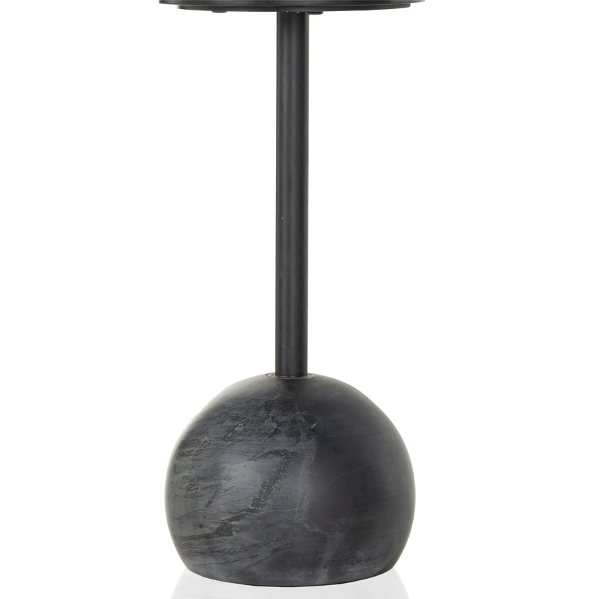 Black Marble with Dark Kettle Black Iron | Viola Accent Table | Valley Ridge Furniture