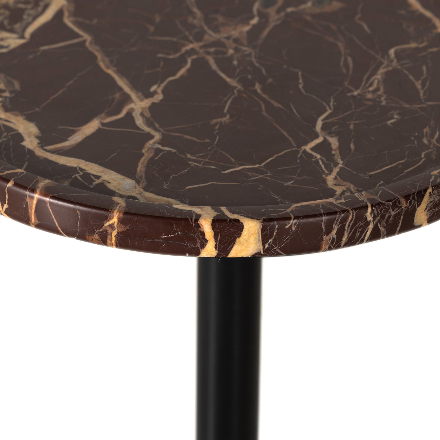 Merlot Marble with Dark Kettle Black Iron | Viola Accent Table | Valley Ridge Furniture
