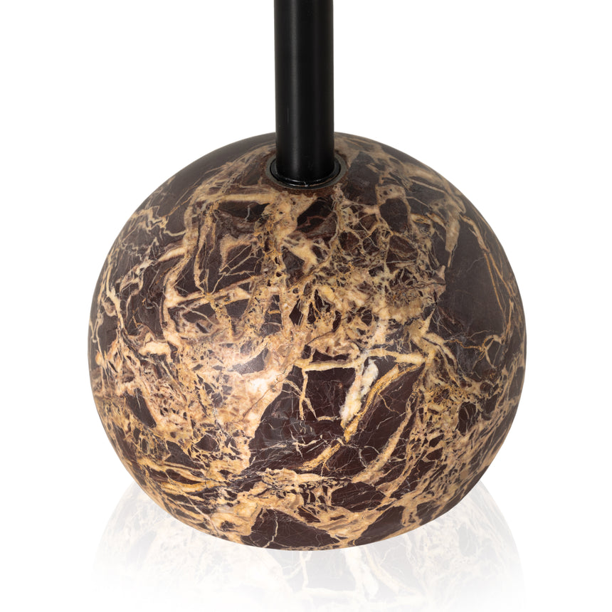 Merlot Marble with Dark Kettle Black Iron | Viola Accent Table | Valley Ridge Furniture