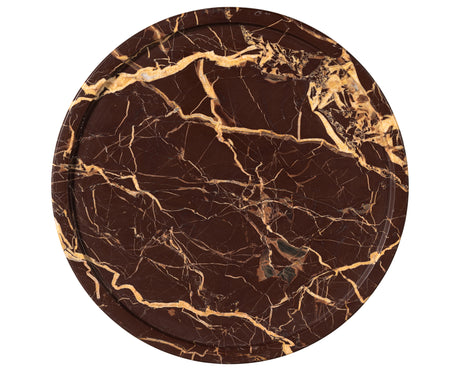 Merlot Marble with Dark Kettle Black Iron | Viola Accent Table | Valley Ridge Furniture