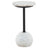 Polished White Marble with Dark Kettle Black Iron | Viola Accent Table | Valley Ridge Furniture