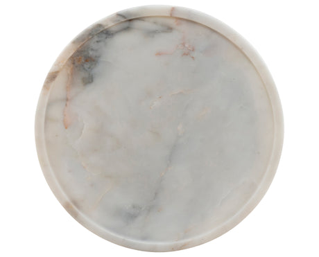 Polished White Marble with Dark Kettle Black Iron | Viola Accent Table | Valley Ridge Furniture