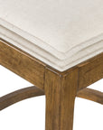 Savile Flax Fabric and Toasted Nettlewood with Natural Cane and Brass Kickplate (Bar Height) | Britt Bar/Counter Stool | Valley Ridge Furniture