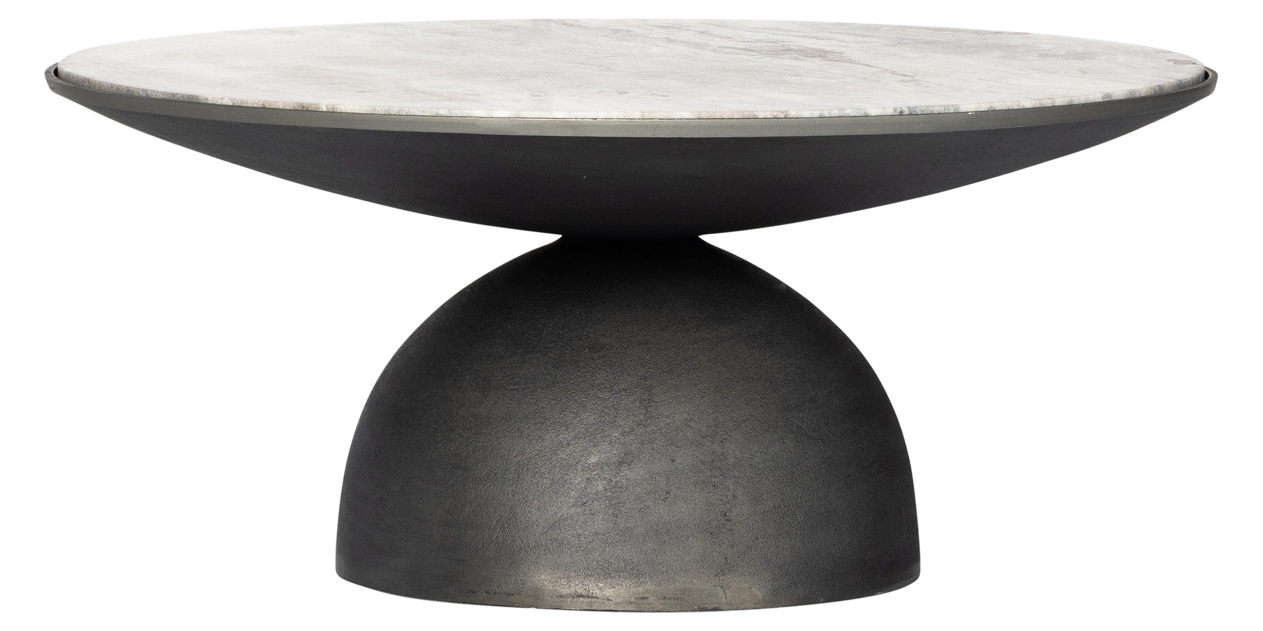 River Grey Marble with Hammered Grey Aluminum | Corbett Coffee Table | Valley Ridge Furniture