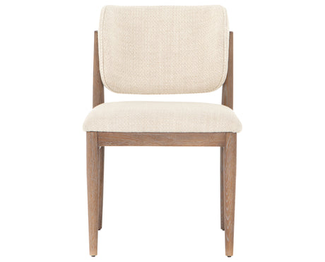 Irving Taupe Fabric with Pecan Whitewash Nettlewood | Joren Dining Chair | Valley Ridge Furniture