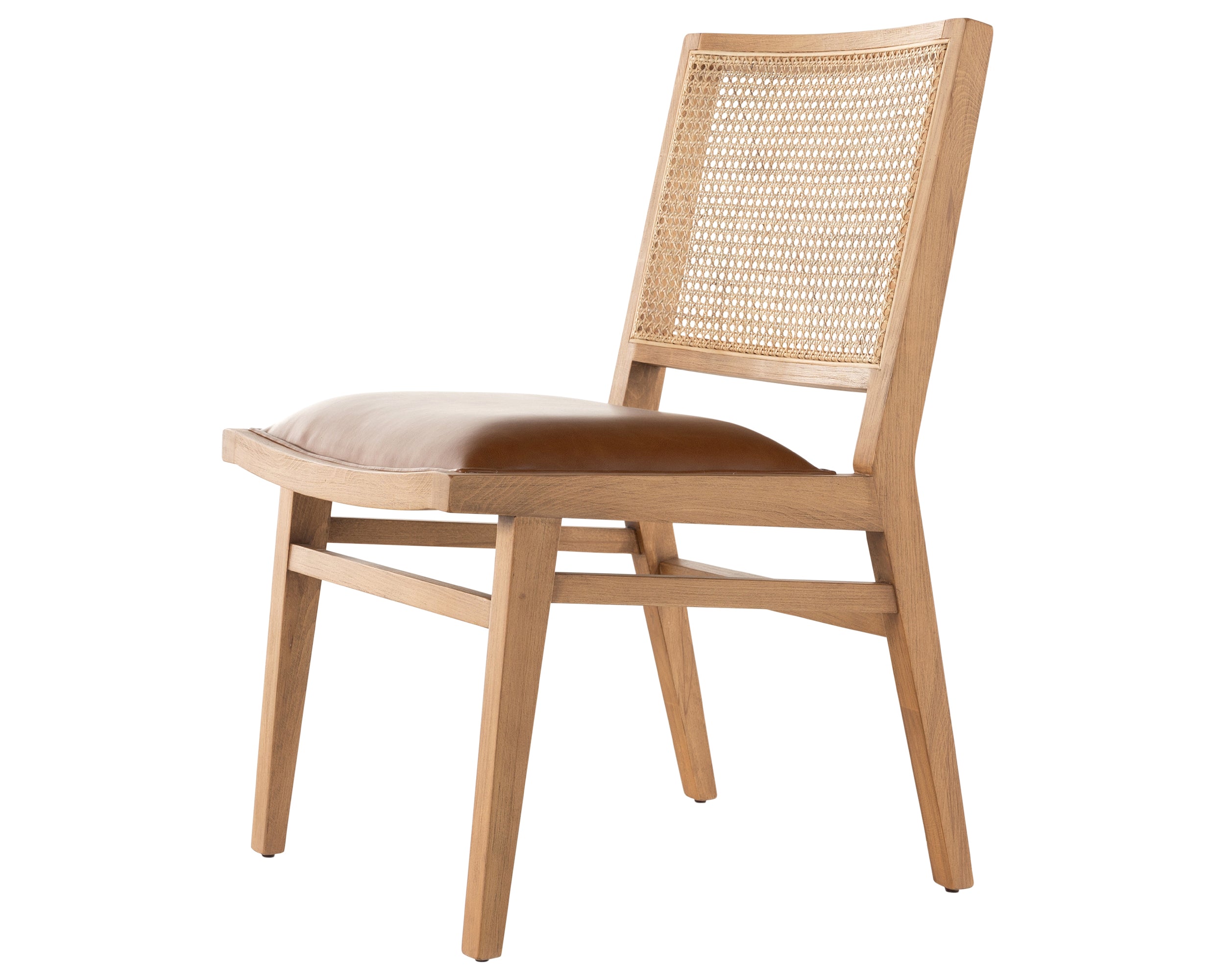 Sierra Butterscotch Faux Leather &amp; Natural Beech with Natural Cane | Sage Dining Chair | Valley Ridge Furniture