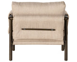 Alcala Wheat Fabric & Sable Parawood with Brushed Silver Stainless Steel | Harrison Chair | Valley Ridge Furniture