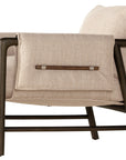 Alcala Wheat Fabric & Sable Parawood with Brushed Silver Stainless Steel | Harrison Chair | Valley Ridge Furniture