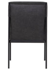 Sonoma Black Leather with Black Iron | Klein Dining Chair | Valley Ridge Furniture