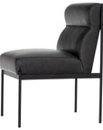 Sonoma Black Leather with Black Iron | Klein Dining Chair | Valley Ridge Furniture