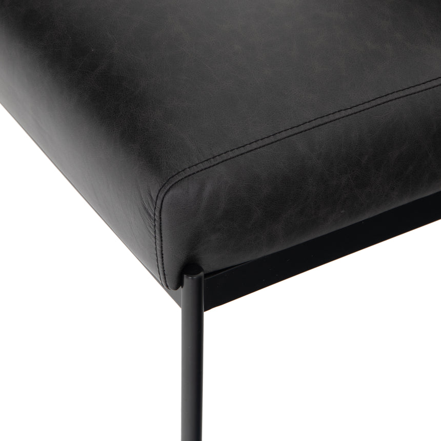 Sonoma Black Leather with Black Iron | Klein Dining Chair | Valley Ridge Furniture