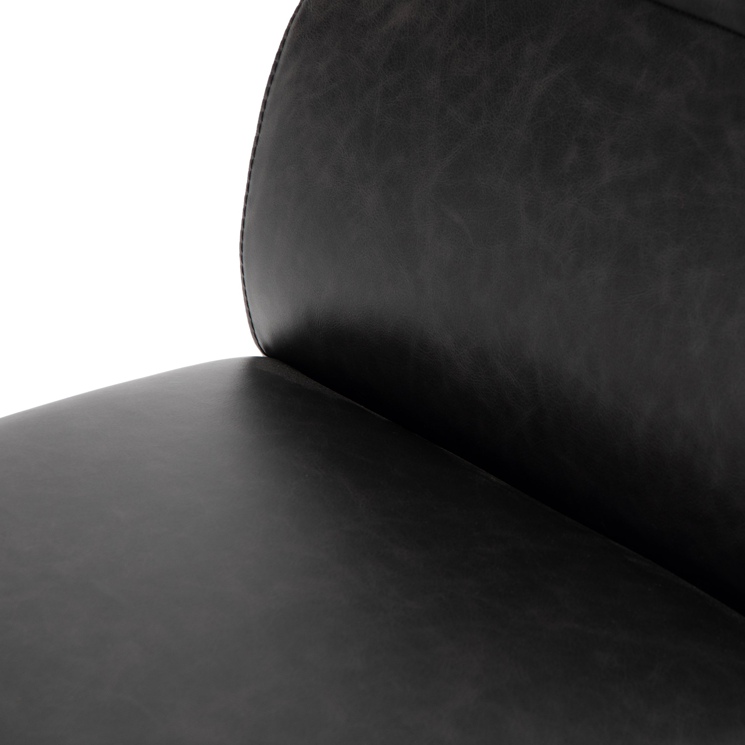 Sonoma Black Leather with Black Iron | Klein Dining Chair | Valley Ridge Furniture