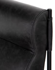 Sonoma Black Leather with Black Iron | Klein Dining Chair | Valley Ridge Furniture