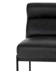 Sonoma Black Leather with Black Iron | Klein Dining Chair | Valley Ridge Furniture