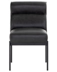 Sonoma Black Leather with Black Iron | Klein Dining Chair | Valley Ridge Furniture