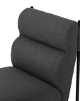 Fiqa Boucle Slate Fabric with Black Iron | Klein Dining Chair | Valley Ridge Furniture