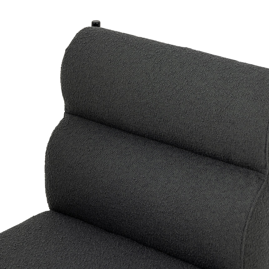Fiqa Boucle Slate Fabric with Black Iron | Klein Dining Chair | Valley Ridge Furniture