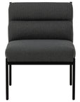 Fiqa Boucle Slate Fabric with Black Iron | Klein Dining Chair | Valley Ridge Furniture