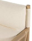 Kerbey Ivory Fabric & Natural Whitewash Cane Rattan with Natural Whitewash Ash & Gunmetal Iron | Kempsey Chair | Valley Ridge Furniture