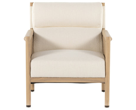 Kerbey Ivory Fabric & Natural Whitewash Cane Rattan with Natural Whitewash Ash & Gunmetal Iron | Kempsey Chair | Valley Ridge Furniture