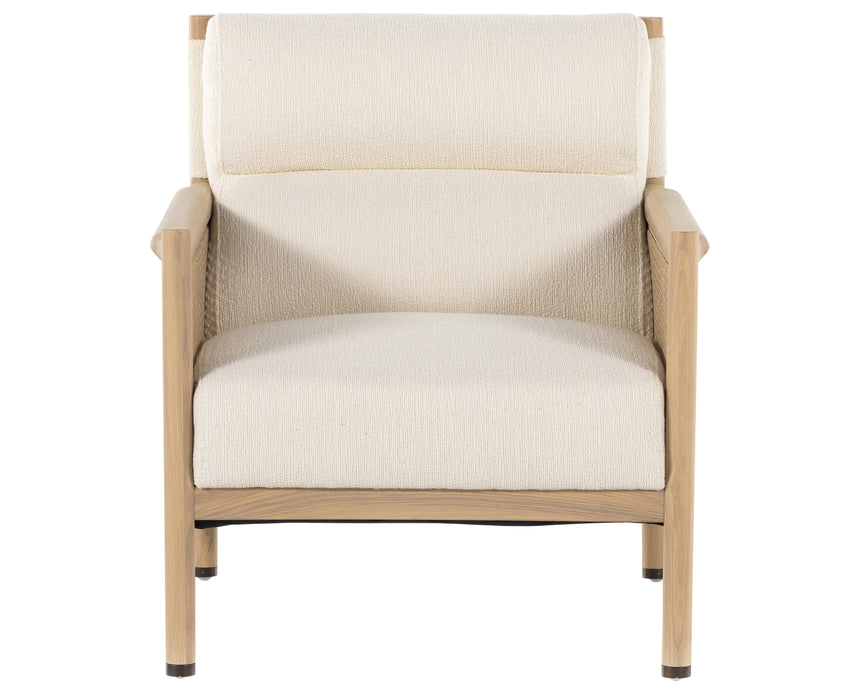 Kerbey Ivory Fabric & Natural Whitewash Cane Rattan with Natural Whitewash Ash & Gunmetal Iron | Kempsey Chair | Valley Ridge Furniture
