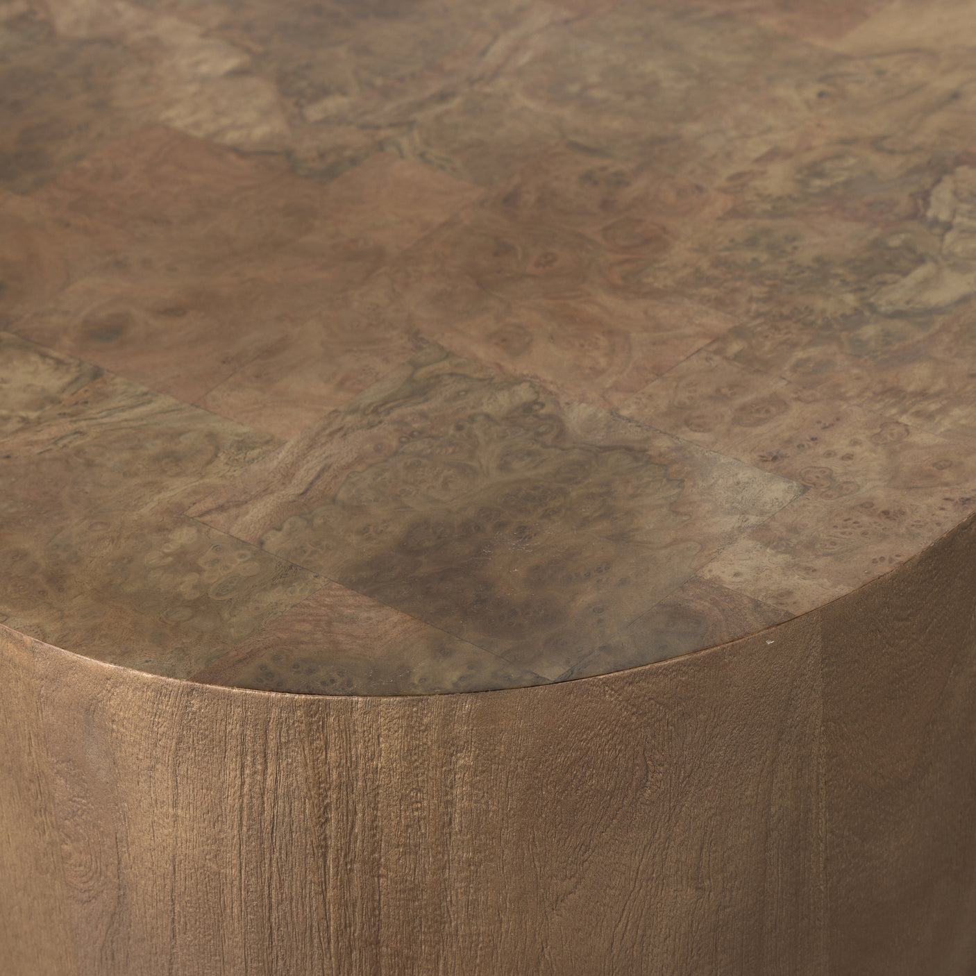 Warm Umber Burl & Dark Mahogany with Black Plywood | Blanco Coffee Table | Valley Ridge Furniture