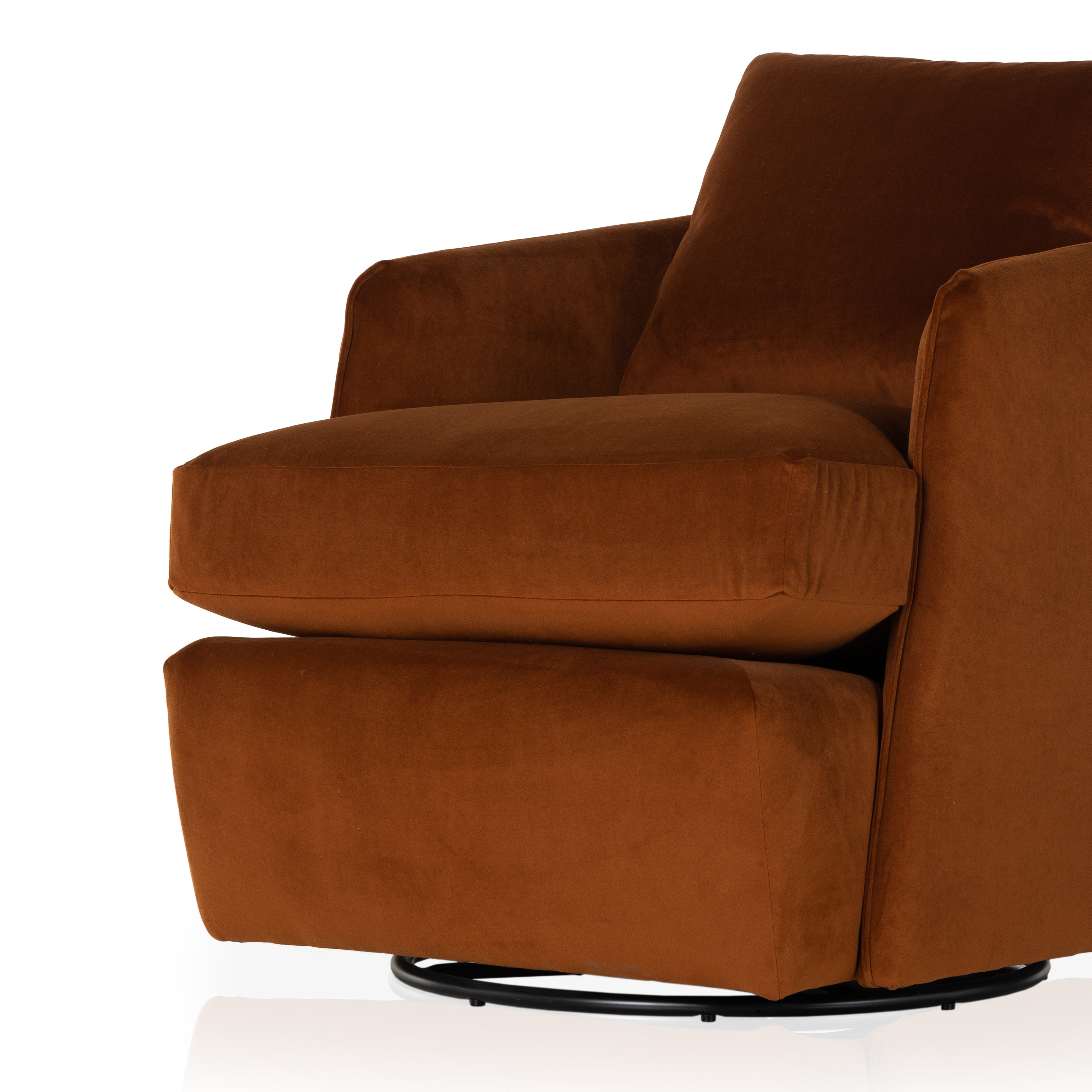 Bleeker Rust Fabric | Whittaker Swivel Chair | Valley Ridge Furniture