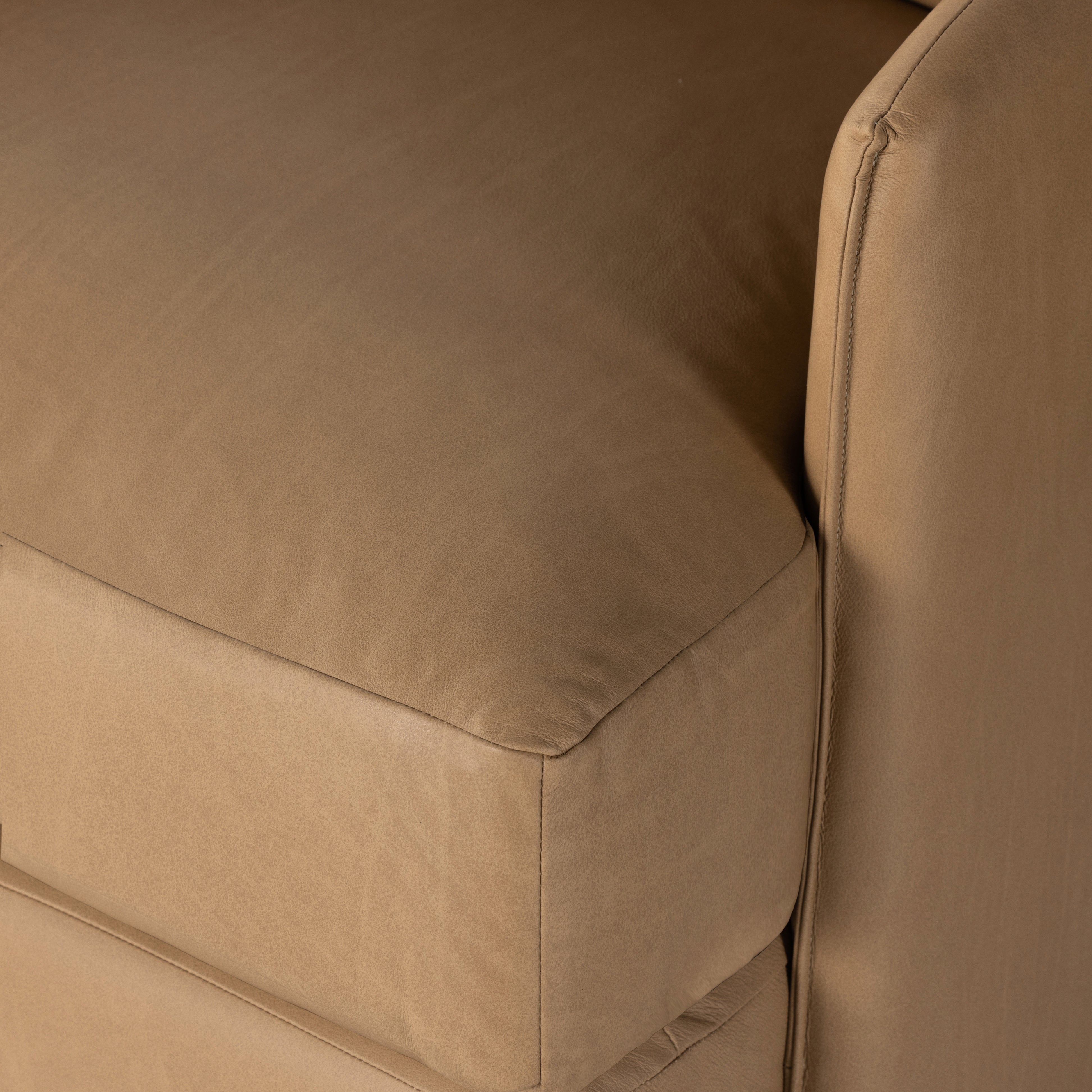 Nantucket Taupe Leather | Whittaker Swivel Chair | Valley Ridge Furniture
