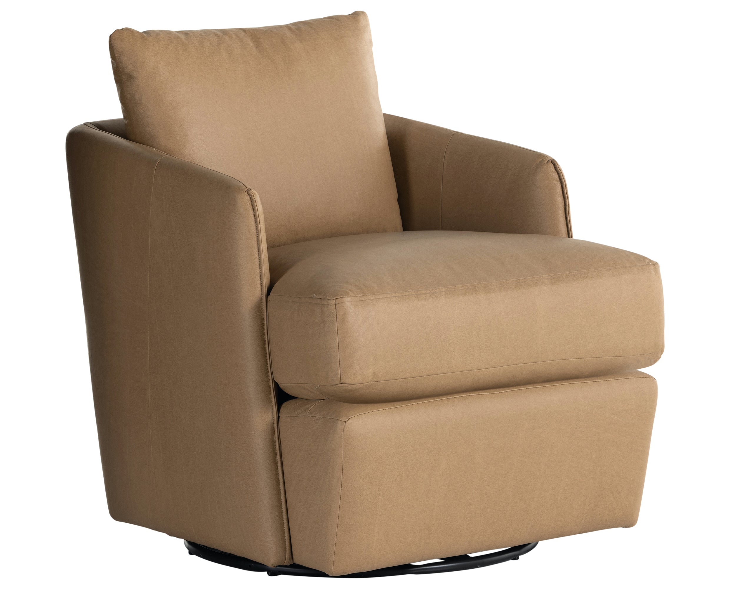 Nantucket Taupe Leather | Whittaker Swivel Chair | Valley Ridge Furniture