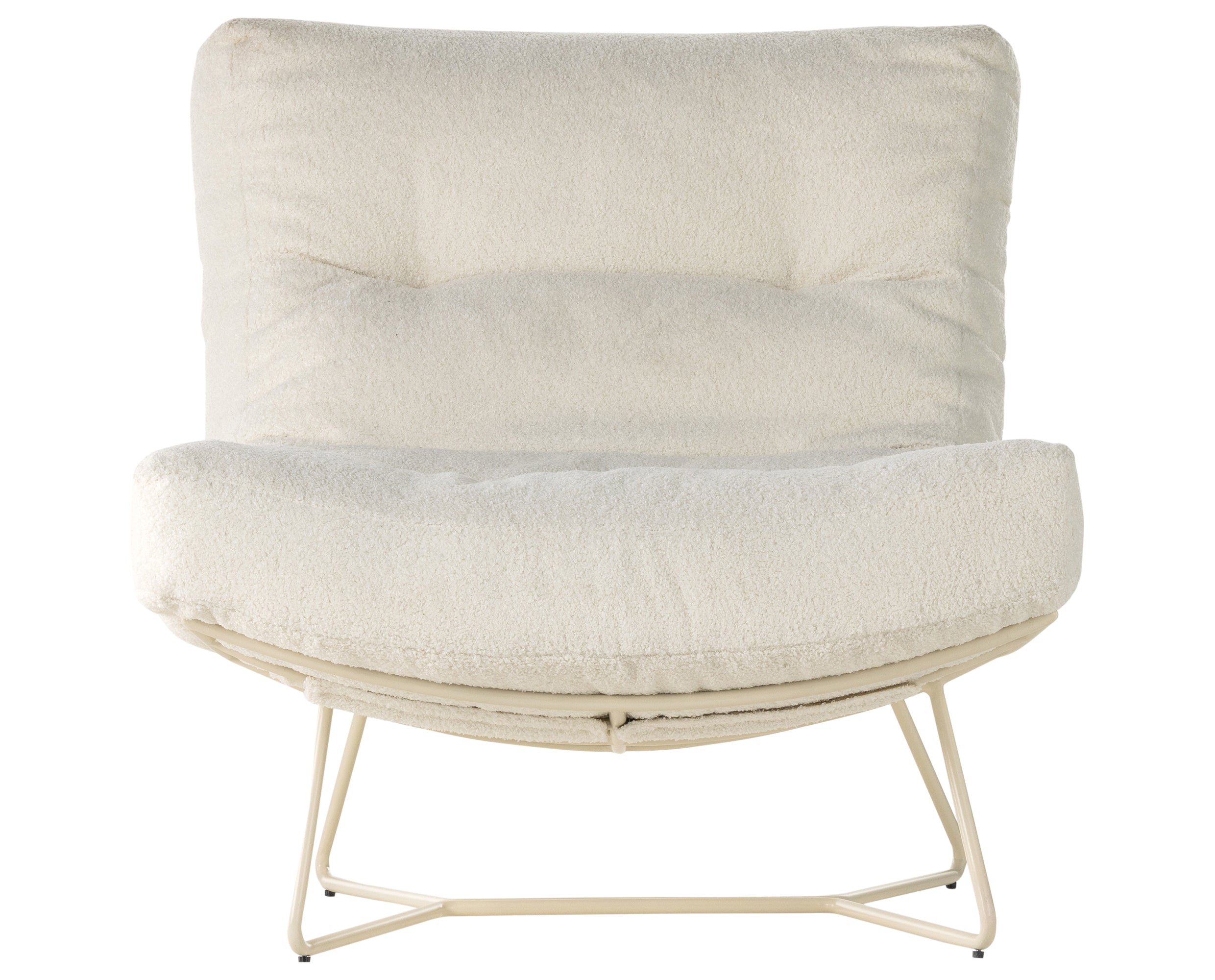 Cardiff Cream Fabric with Waxed Ivory Iron | Hoover Chair | Valley Ridge Furniture