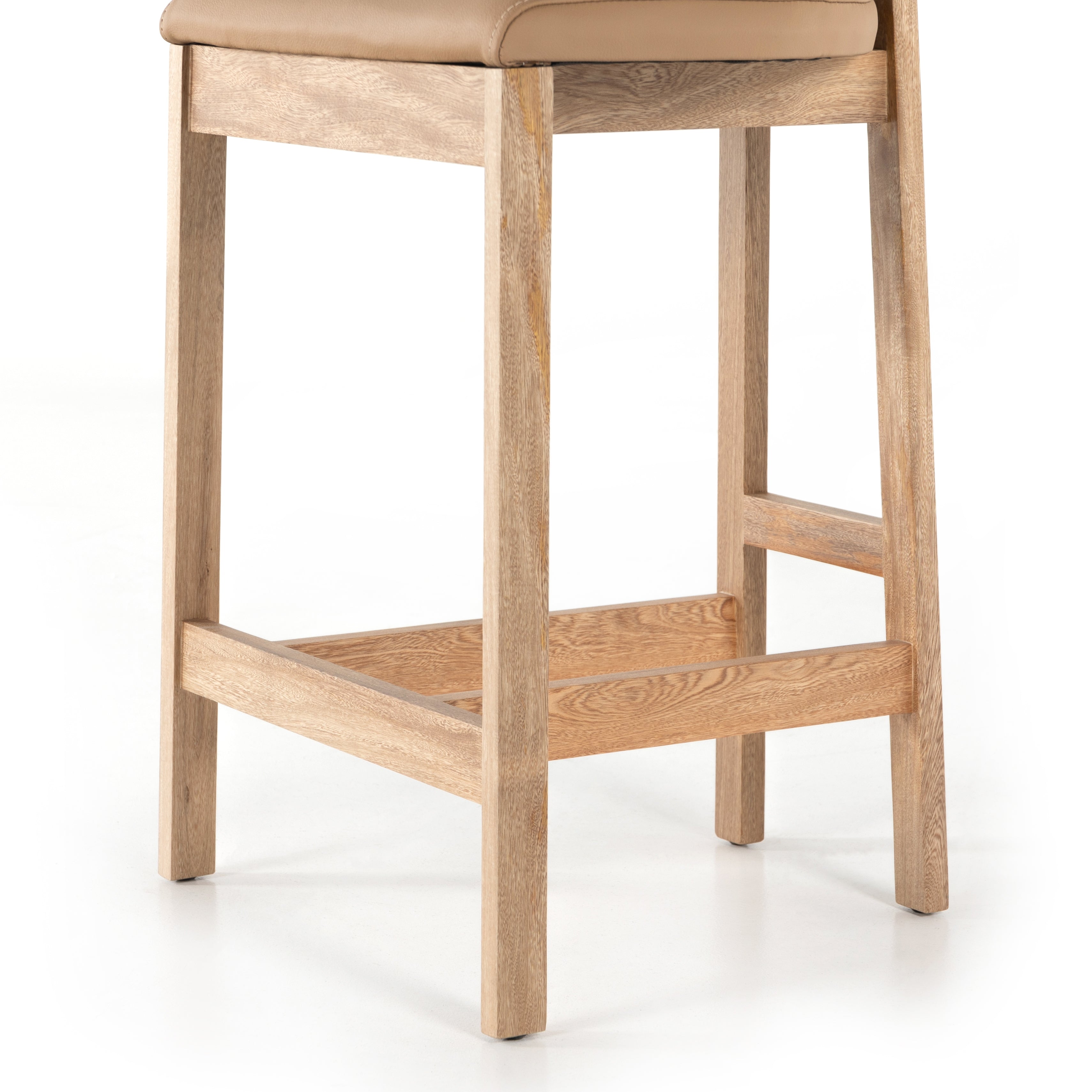 Natural Leather with Natural Rosa Morada (Counter Height) | Tex Bar/Counter Stool | Valley Ridge Furniture